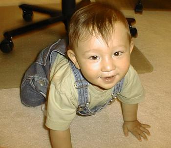 Matthew crawling at 10 months
