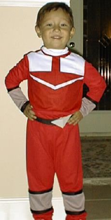 Halloween, 2001 - Matthew is Red Ranger! (10/31/2001)