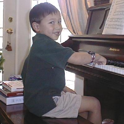 Matthew playing the piano