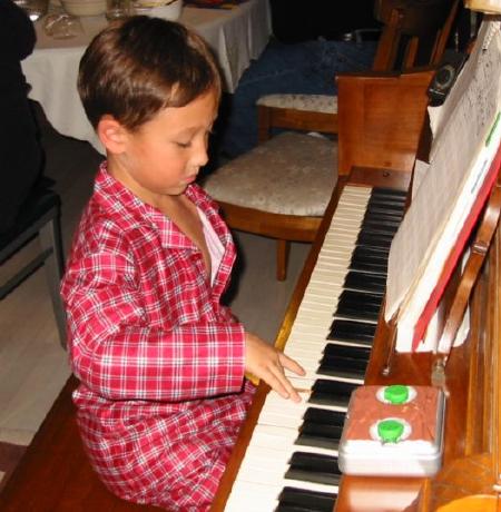 The Maestro at Bubbe's piano