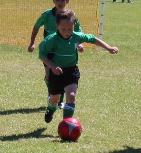 Still playing soccer - his favorite sport