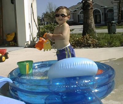Matthew being cool in the pool