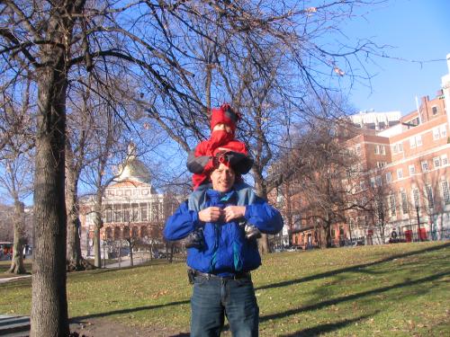 Ryan and Dad on Boston Common