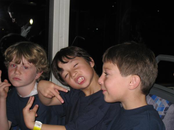 Ryan with his friends on the bus at Kennedy Space Center