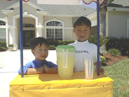 Manning the lemonade stand