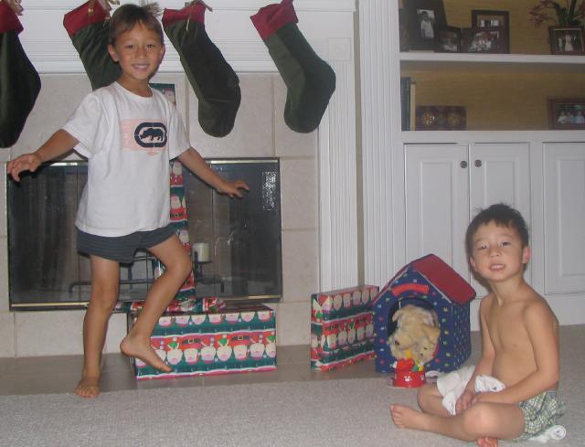 Waking up Christmas morning